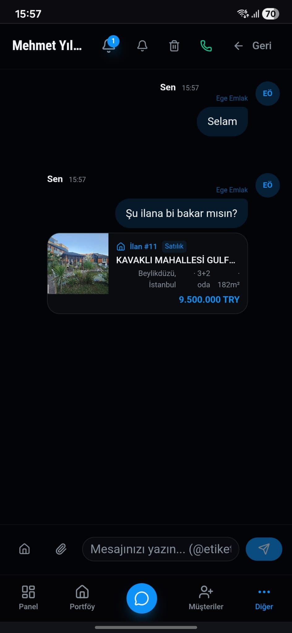 Sohbette İlan Paylaşımı