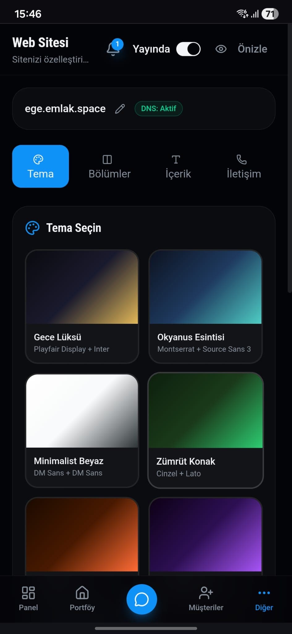 Web Sitesi Tema Özelleştirme